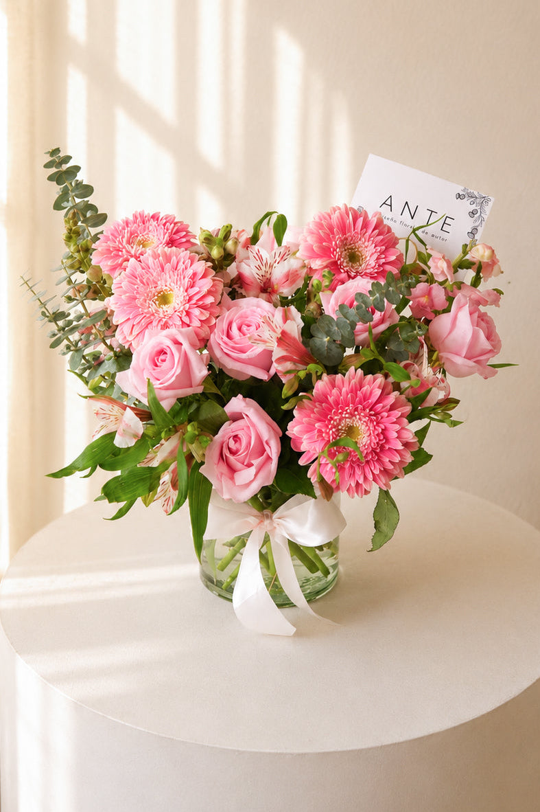 Arreglo Floral Terciopelo rosa