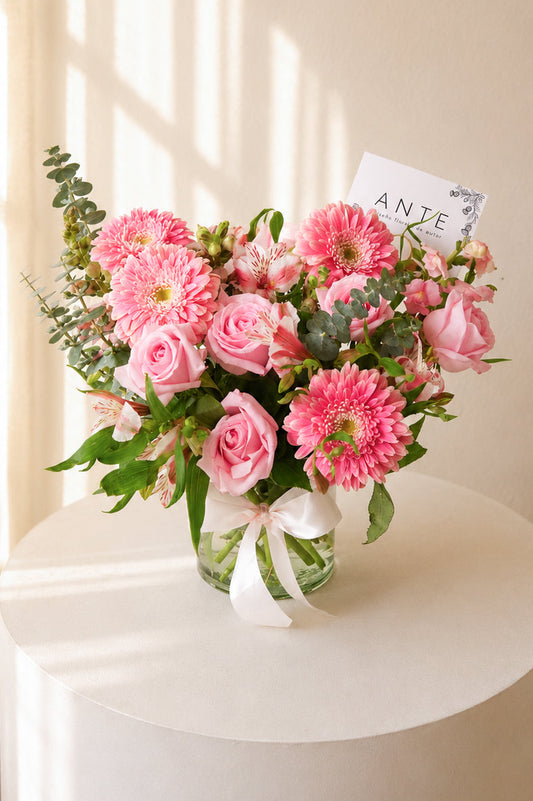 Arreglo Floral Terciopelo rosa