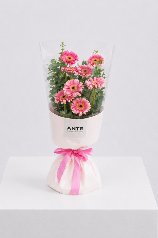 Bouquet de gerberas rosas | ANTE diseño floral de autor